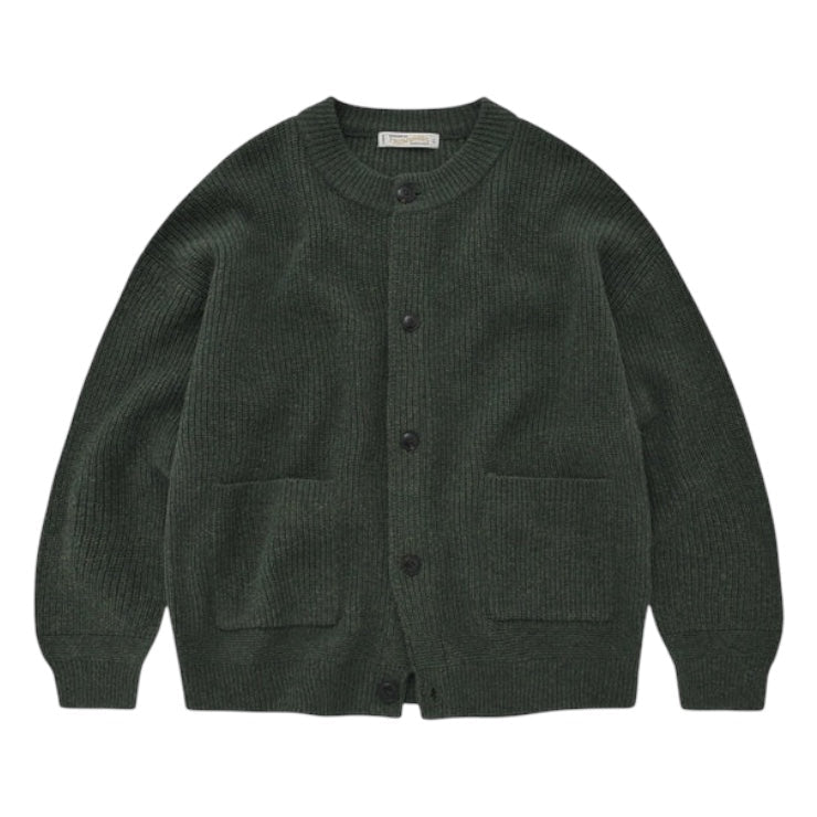 Frizmworks Heavy Wool Round Cardigan Forest Green - Steranko Clothing Manchester