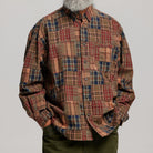 Frizmworks Madras Patchwork Relaxed Shirt Brownie - Steranko Clothing Manchester