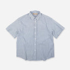 Frizmworks OG Stripe Seersucker Half Shirt Blue - Steranko Clothing Manchester