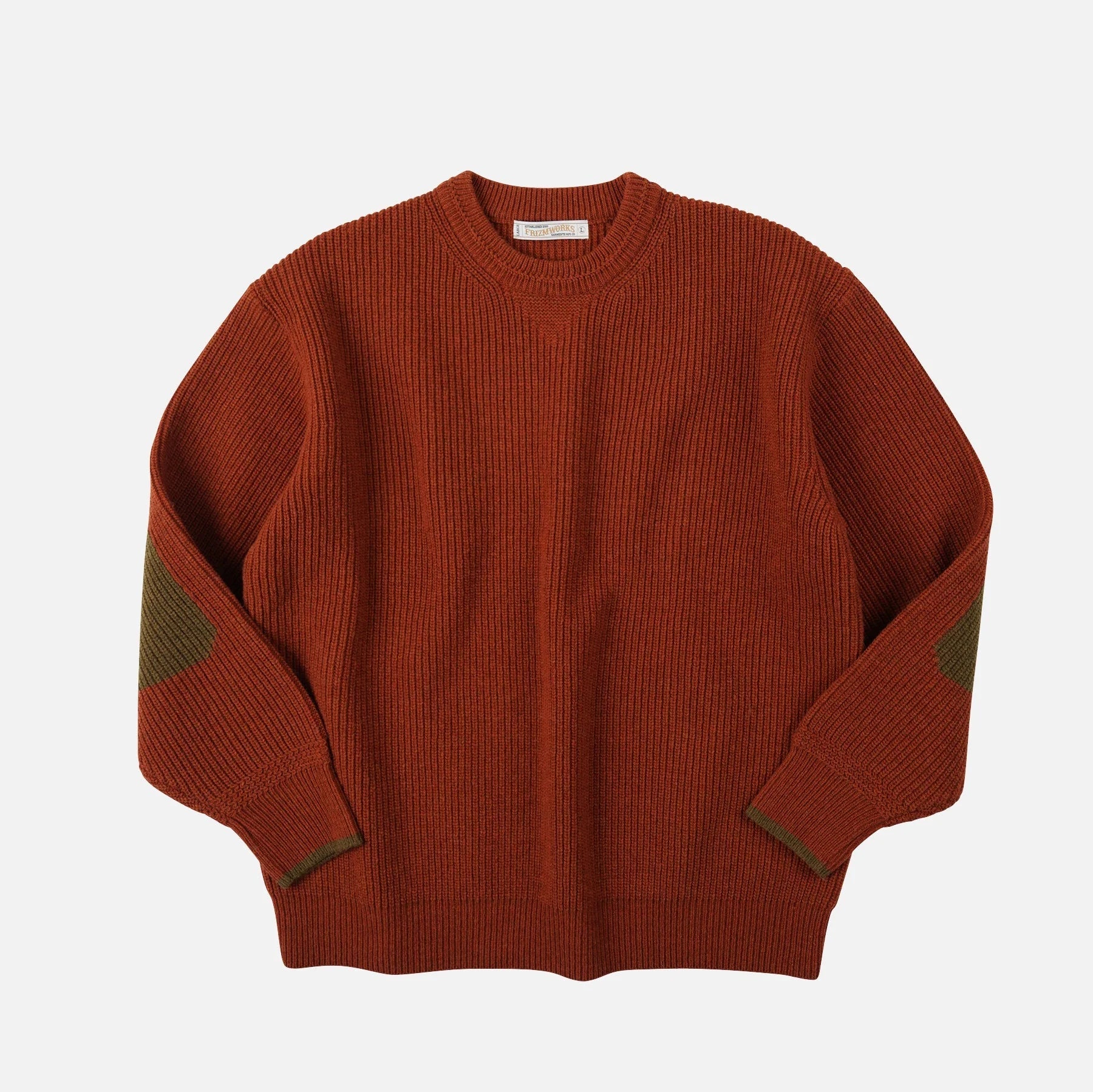 Frizmworks Patch Round Pullover Knit Brick - Steranko Clothing Manchester