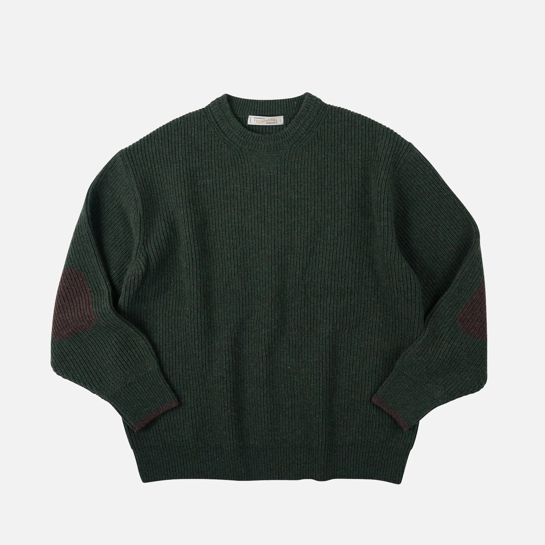 Frizmworks Patch Round Pullover Knit Forest Green - Steranko Clothing Manchester