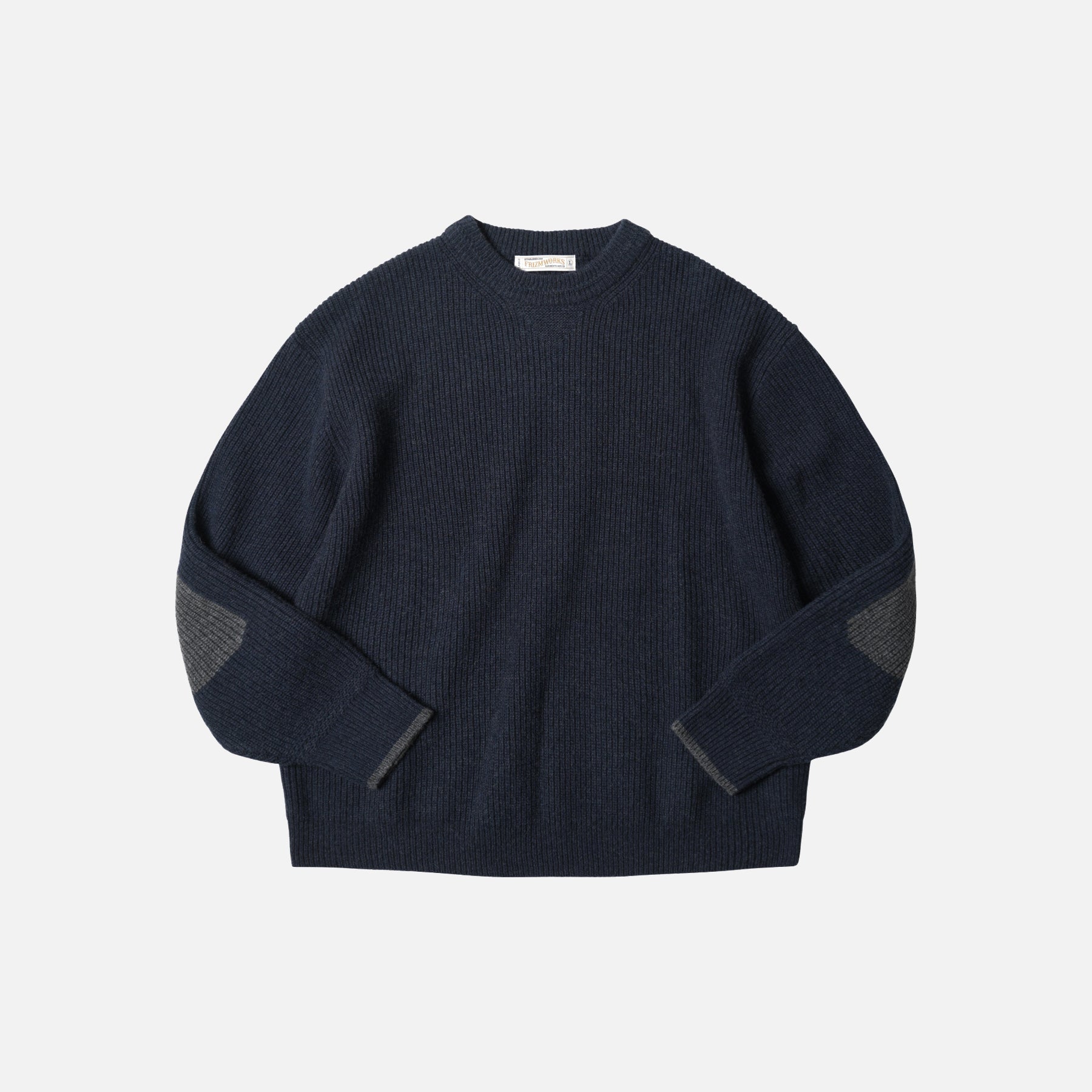 Frizmworks Patch Round Pullover Knit Navy - Steranko Clothing Manchester