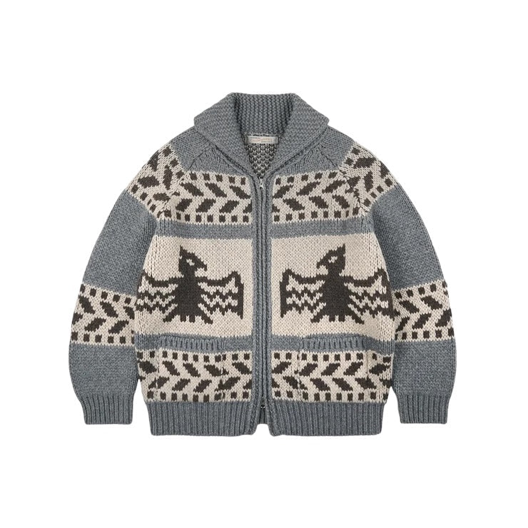 Frizmworks Thunderbird Heavy Cowichan Jacket Grey - Steranko Clothing Manchester