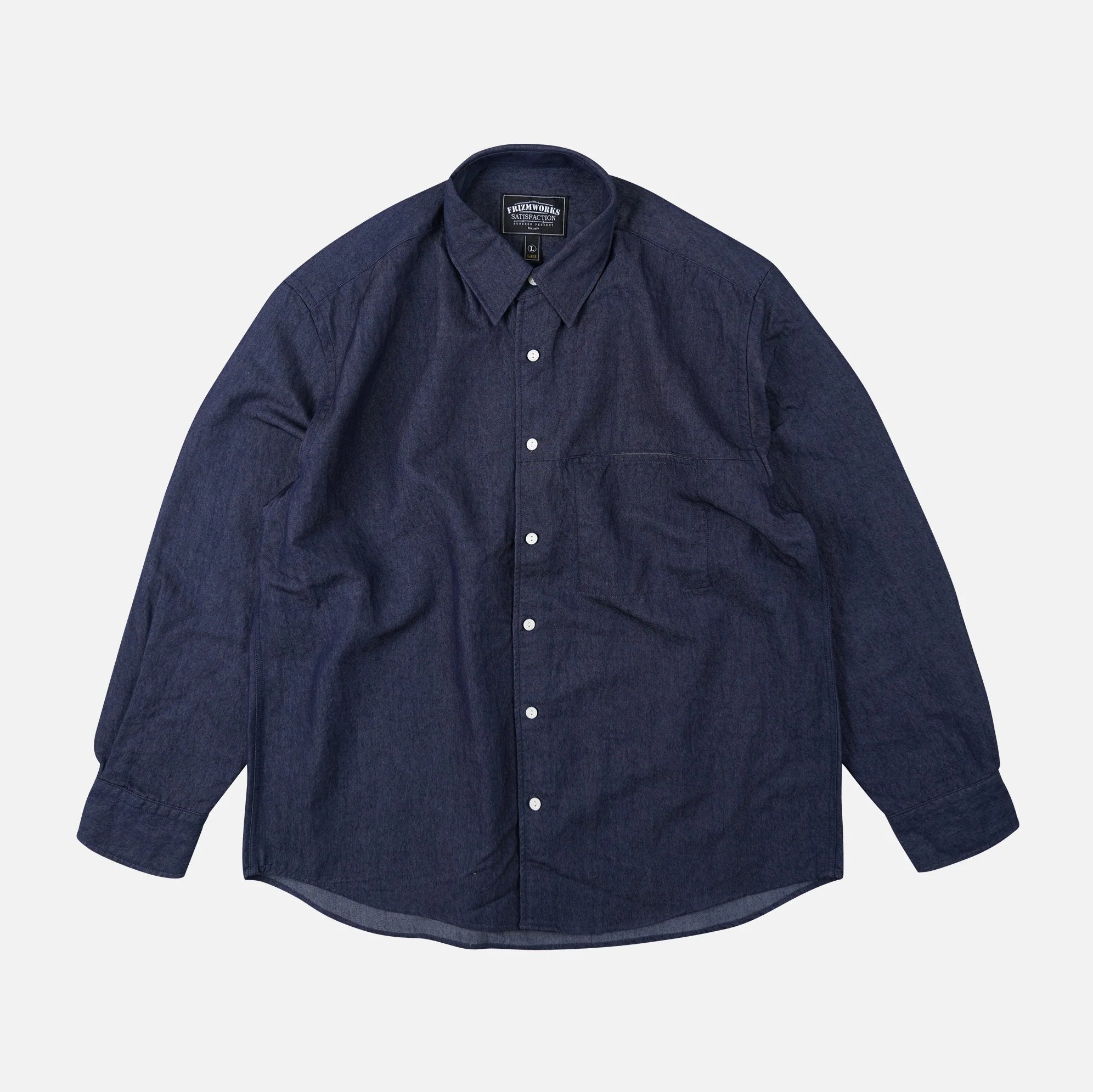 Frizmworks Two - Tone Relaxed Shirt Indigo - Steranko Clothing Manchester