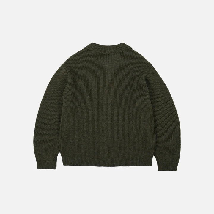 Frizmworks Ultra Heavyweight Collar Cardigan Forest Green - Steranko Clothing Manchester