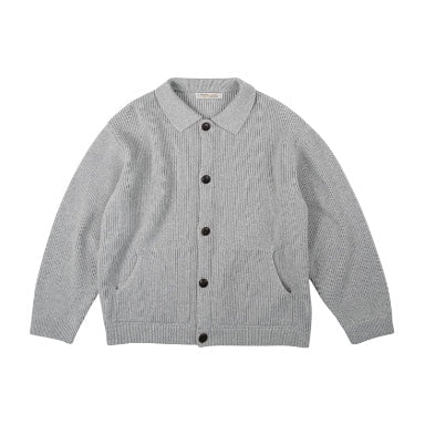 Frizmworks Ultra Heavyweight Collar Cardigan Light Grey - Steranko Clothing Manchester
