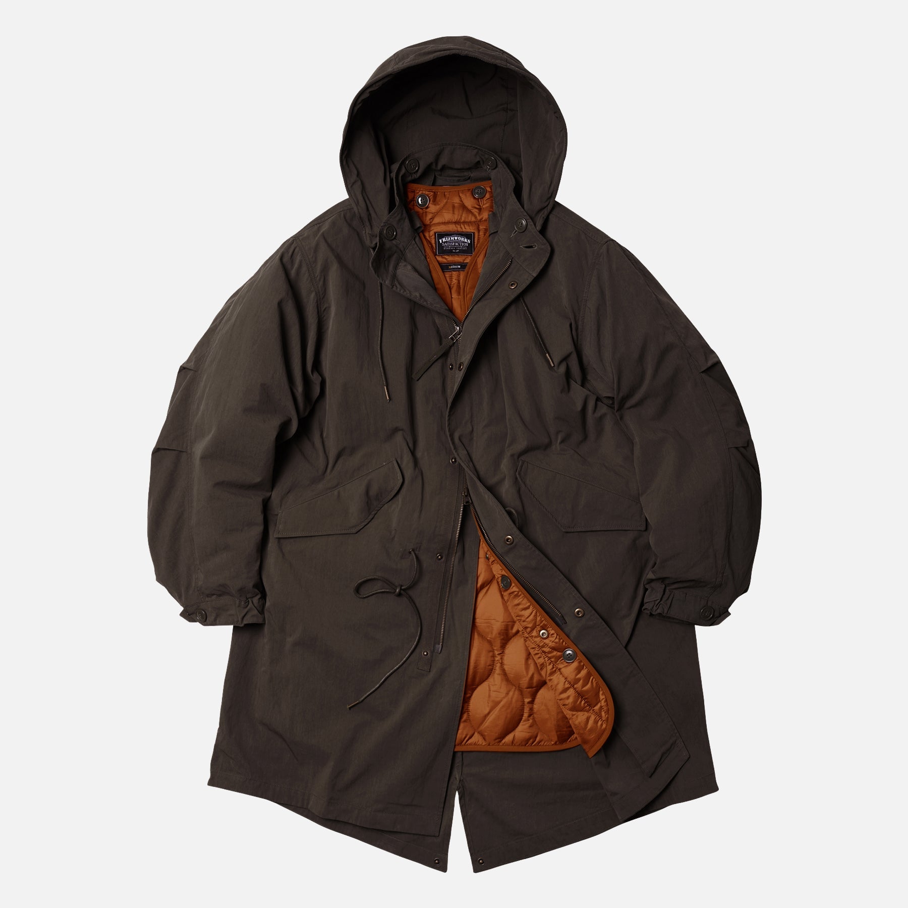Frizmworks Vincent Fishtail 2 in 1 Parka Brown - Steranko Clothing Manchester
