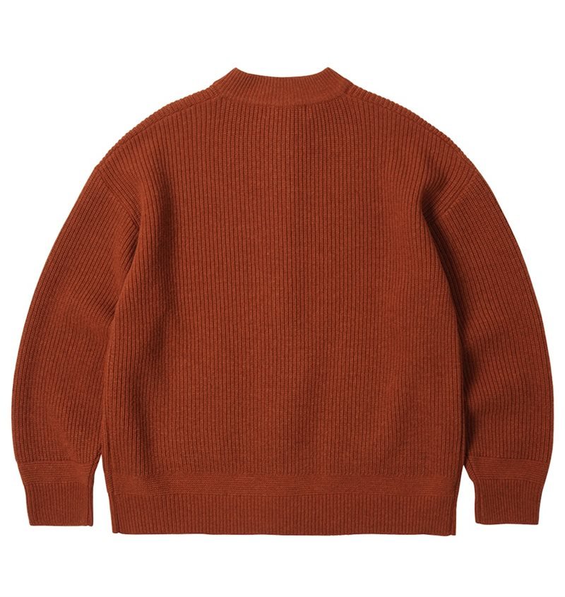 Frizmworks Wool Deck Zip Up Cardigan Brick - Steranko Clothing Manchester