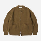 Frizmworks Wool Deck Zip Up Cardigan Cinnamon - Steranko Clothing Manchester
