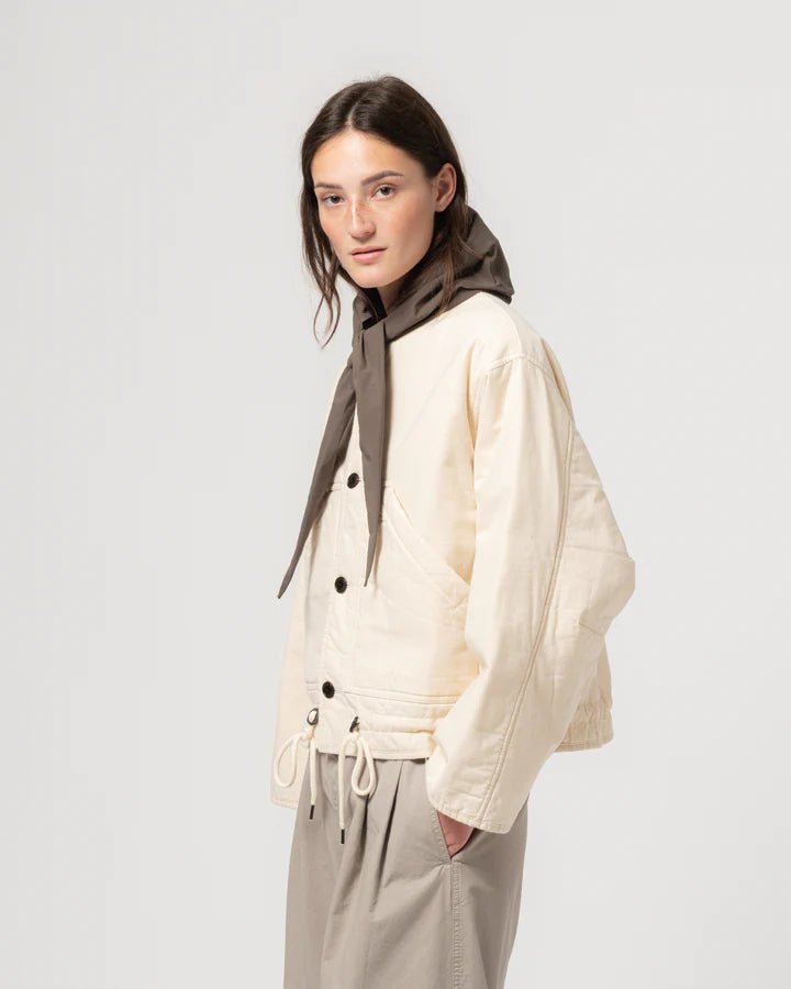 Girls of Dust Neutron Jacket Padded Cotton Ecru - Steranko Clothing Manchester