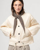 Girls of Dust Neutron Jacket Padded Cotton Ecru - Steranko Clothing Manchester