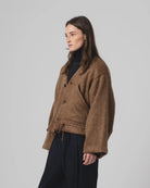 Girls Of Dust Reactor Jacket Mohair Fleece Java Brown - Steranko Clothing Manchester