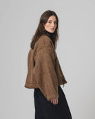Girls Of Dust Reactor Jacket Mohair Fleece Java Brown - Steranko Clothing Manchester