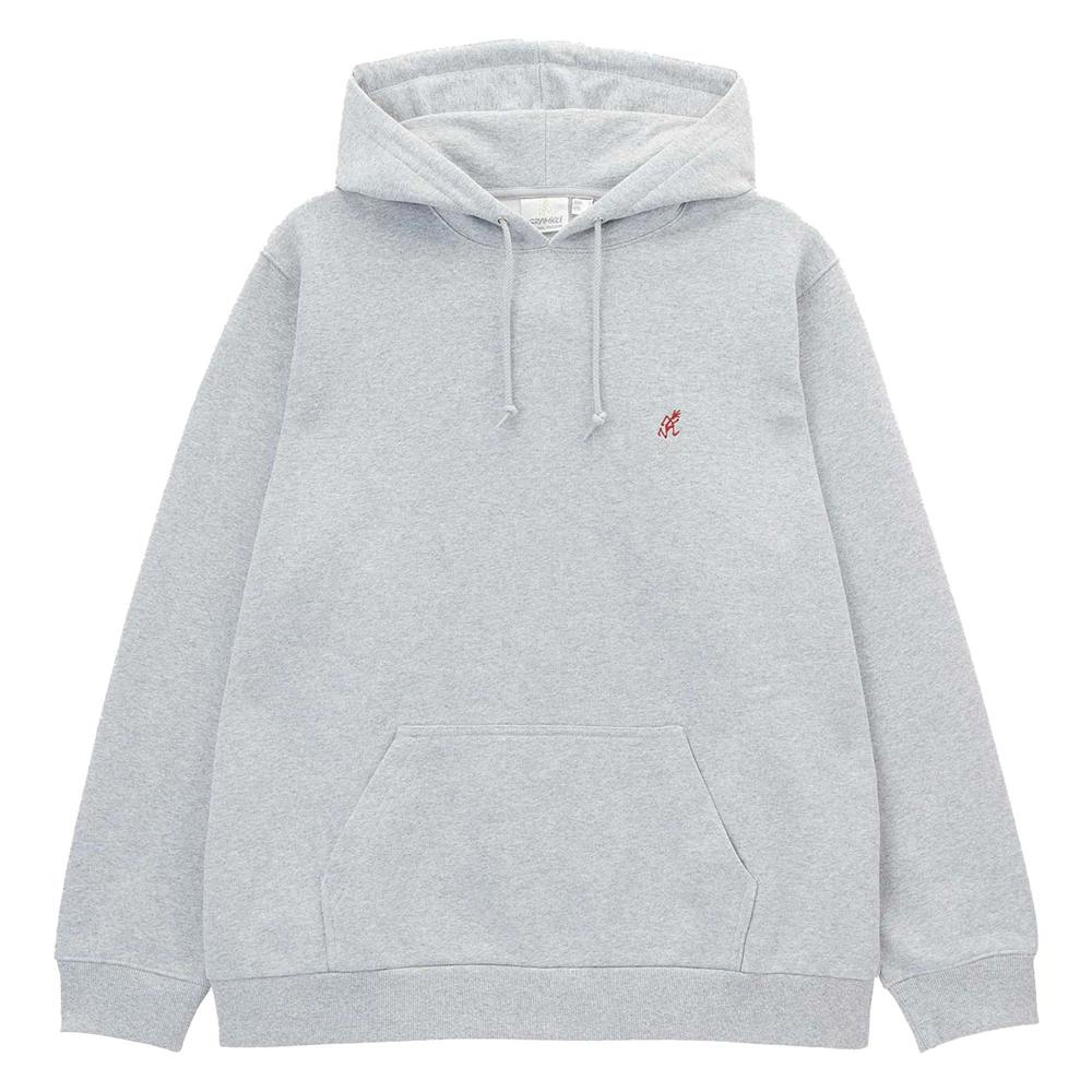 Gramicci One Point Hooded Sweatshirt Grey Heather - Steranko Clothing Manchester