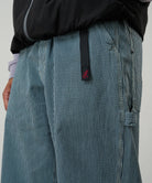 Gramicci Overdyed Hickory Work Pant Navy - Steranko Clothing Manchester