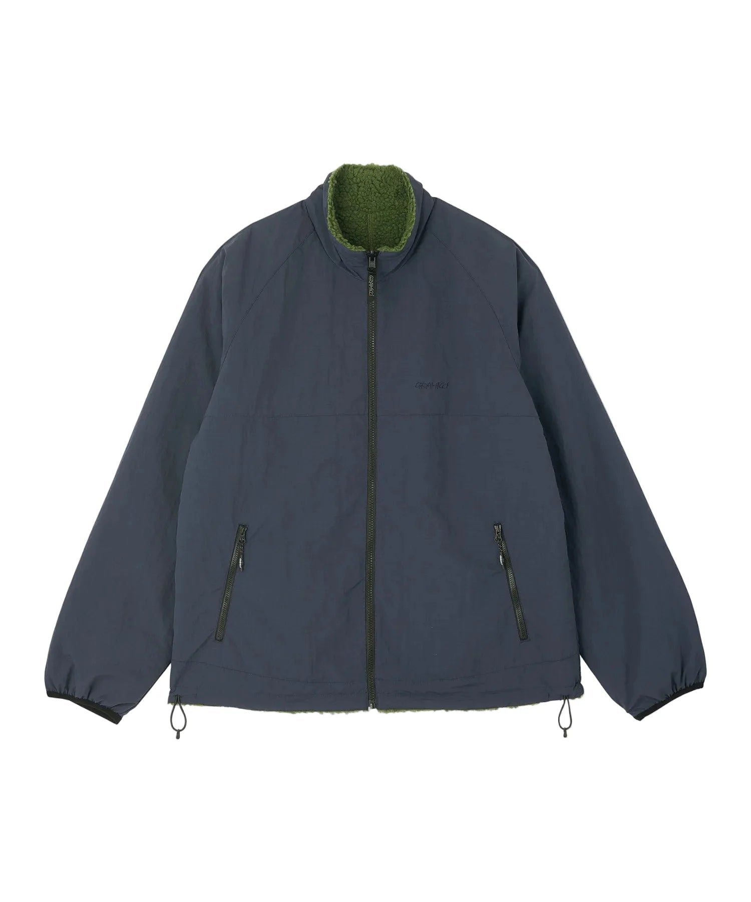 Gramicci Reversible Sherpa Jacket Olive / Navy - Steranko Clothing Manchester