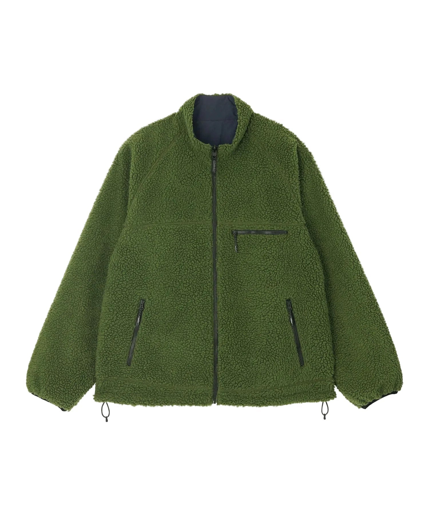 Gramicci Reversible Sherpa Jacket Olive / Navy - Steranko Clothing Manchester