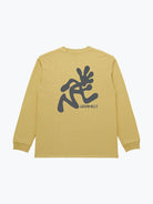 Gramicci Running Man LS Tee Pigment Dyed Sulphur - Steranko Clothing Manchester