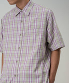 Gramicci S/S Checkered Ombre Shirt Purple - Steranko Clothing Manchester