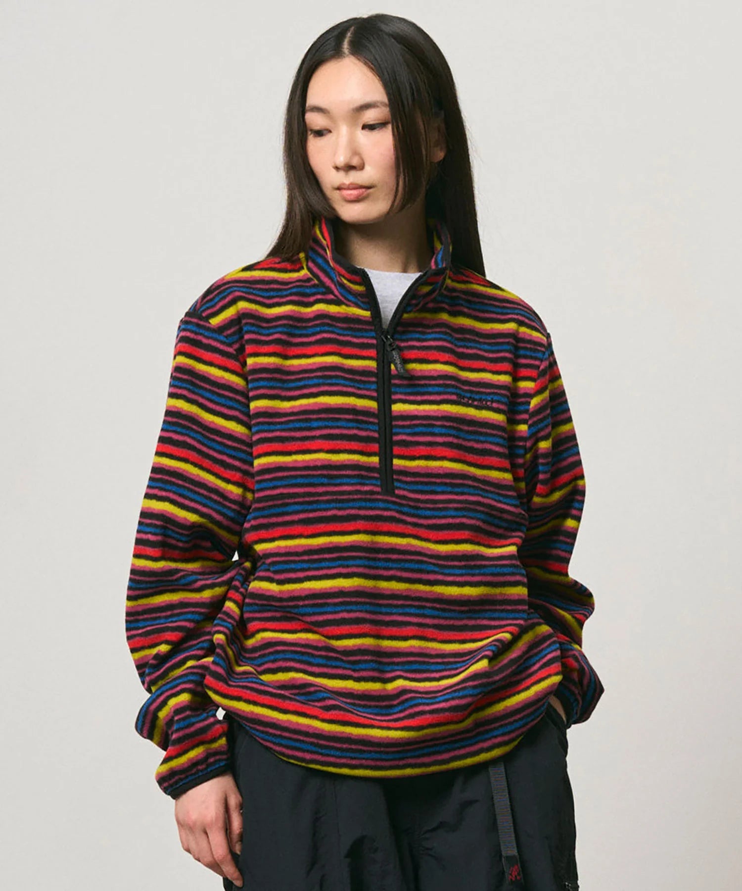 Gramicci Thermal Fleece Pullover Multi Stripe - Steranko Clothing Manchester