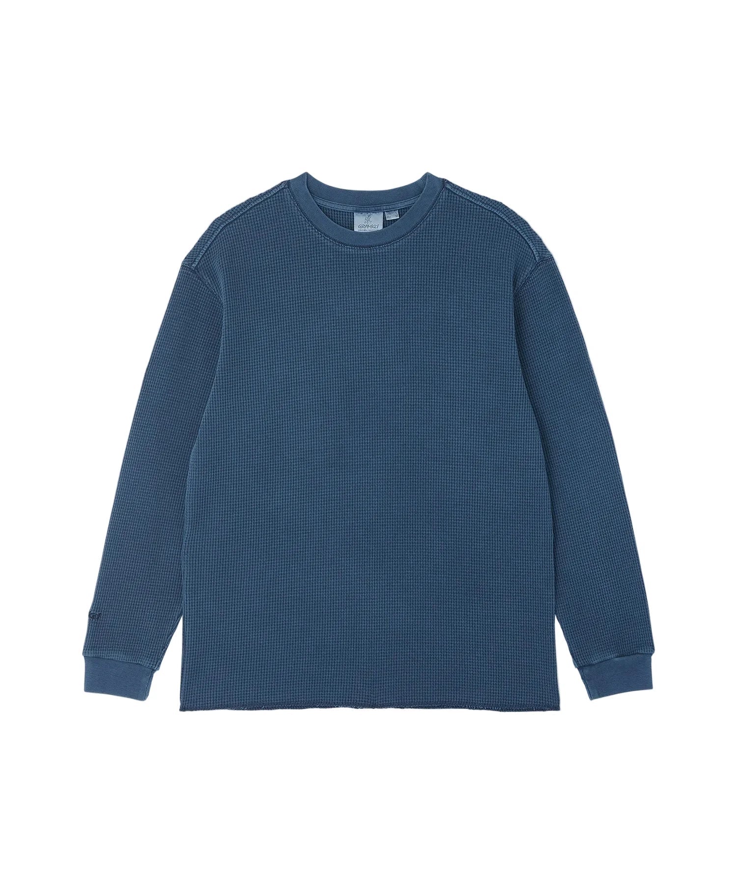Gramicci Waffle Crew Pullover Dark Navy Pigment - Steranko Clothing Manchester