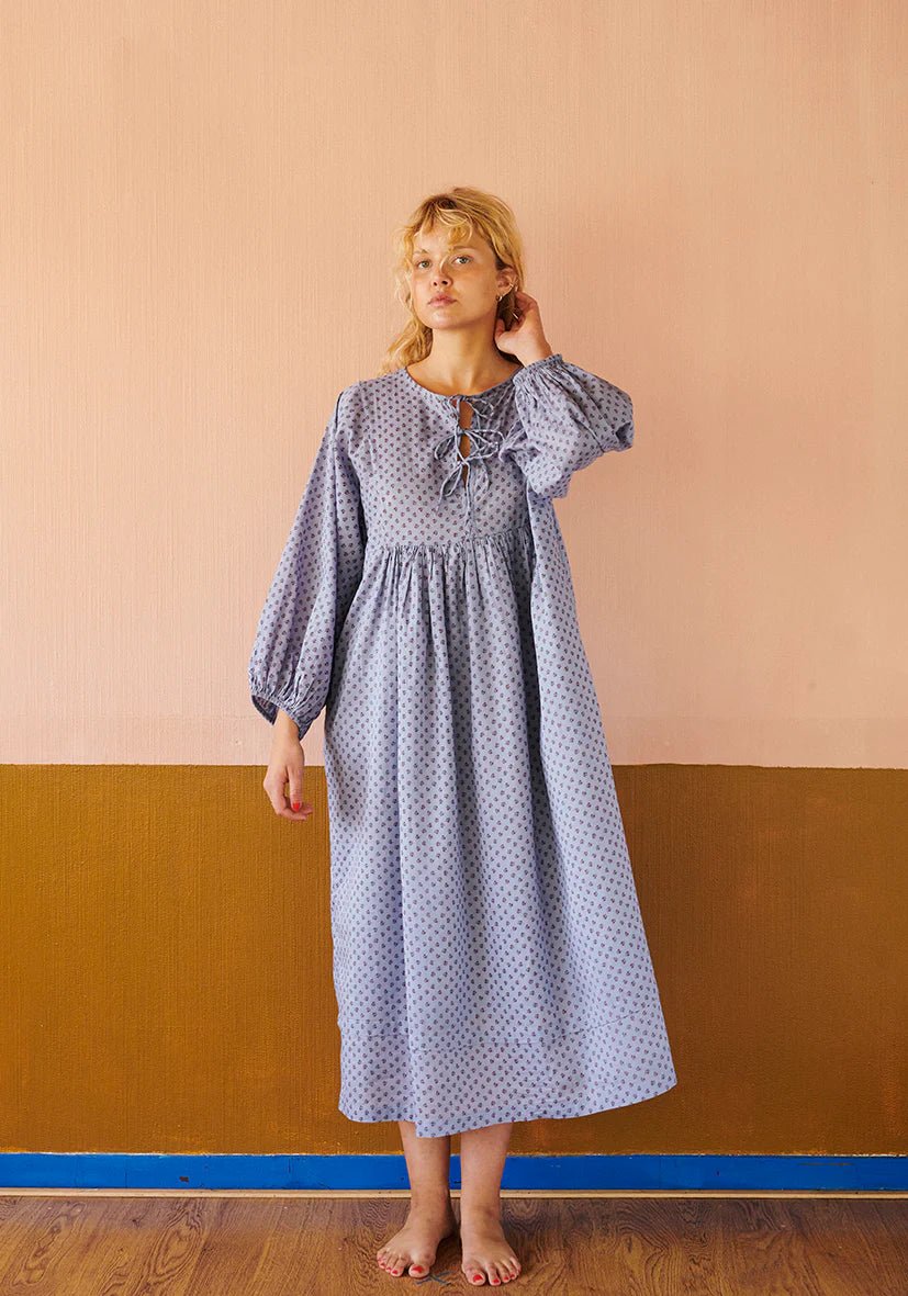 HABIBA Astrid Bow Dress Sapphire - Steranko Clothing Manchester