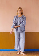 HABIBA Astrid Pants Frill Hem Sapphire - Steranko Clothing Manchester