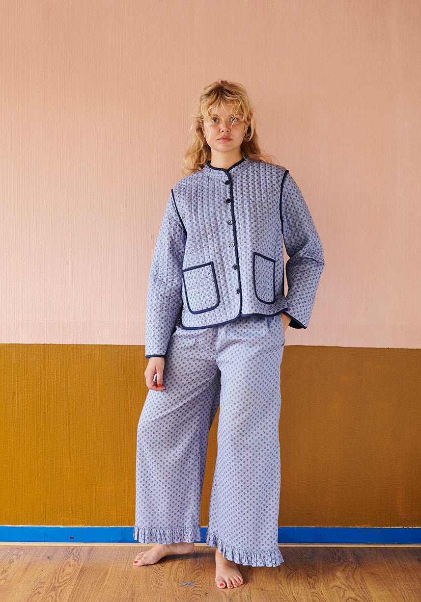HABIBA Astrid Quilted China Jacket Sapphire - Steranko Clothing Manchester