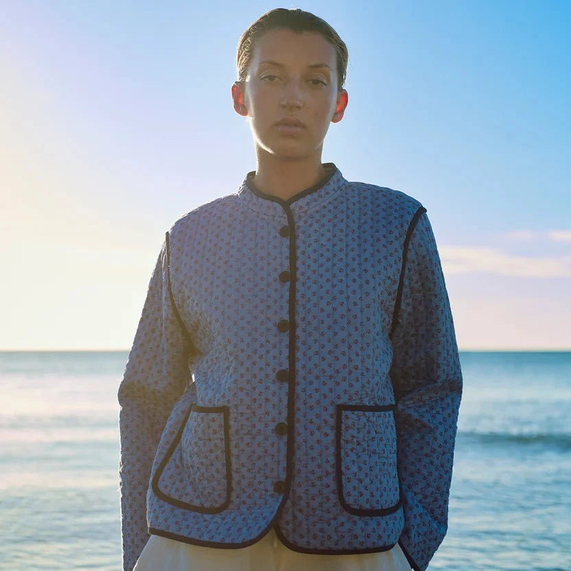 HABIBA Astrid Quilted China Jacket Sapphire - Steranko Clothing Manchester