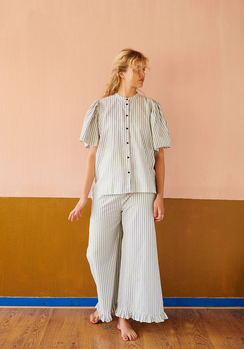 HABIBA Mio Pants Frill Hem Sapphire - Steranko Clothing Manchester