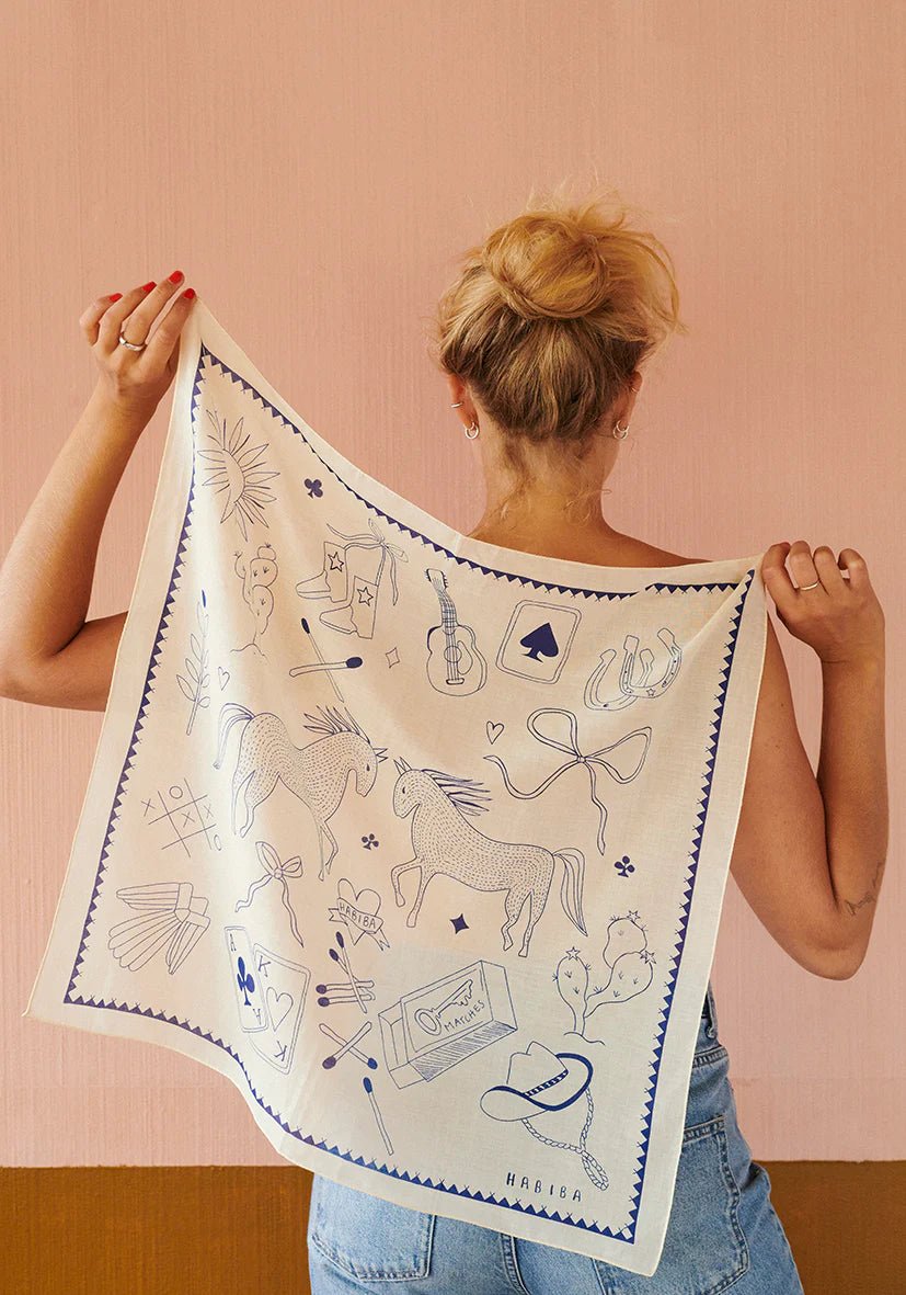 HABIBA Polly Solo Bandana Japan Blue - Steranko Clothing Manchester