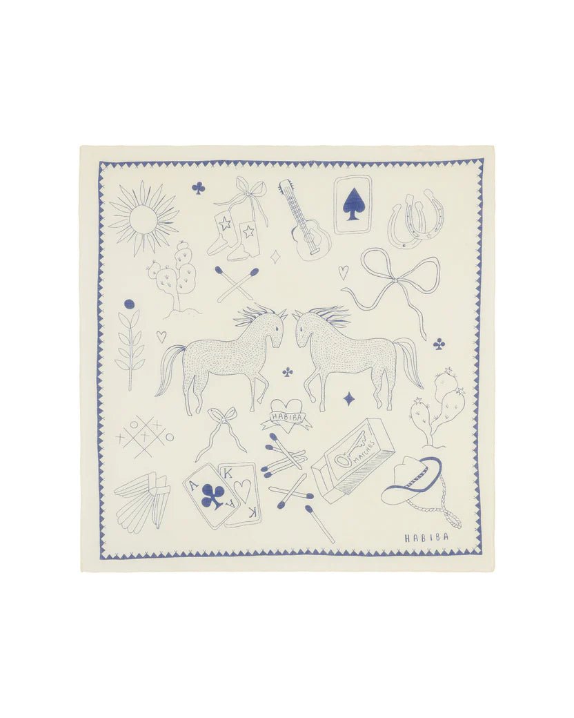 HABIBA Polly Solo Bandana Japan Blue - Steranko Clothing Manchester