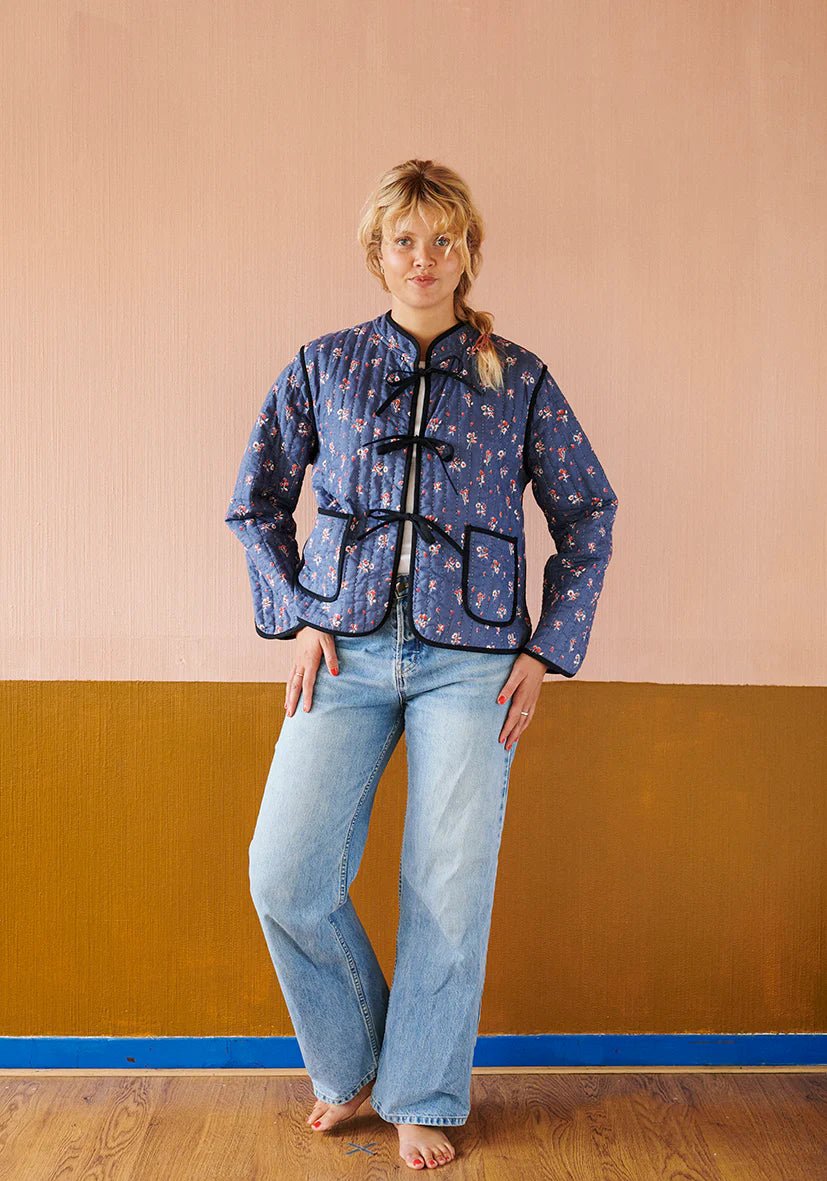 HABIBA Rebecca Quilted China Jacket Sapphire - Steranko Clothing Manchester