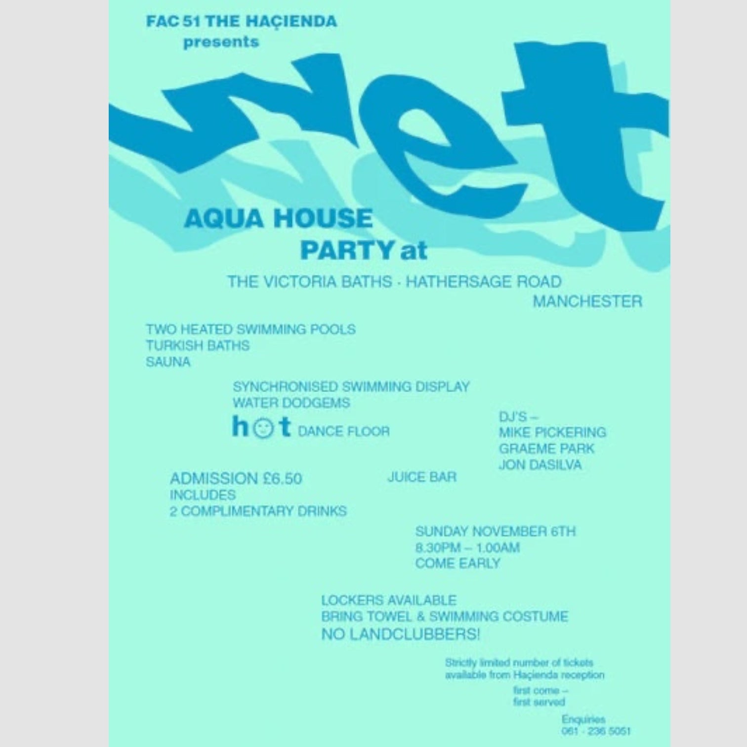 Haçienda Club Nights 'Wet' A3 Print - Steranko Clothing Manchester