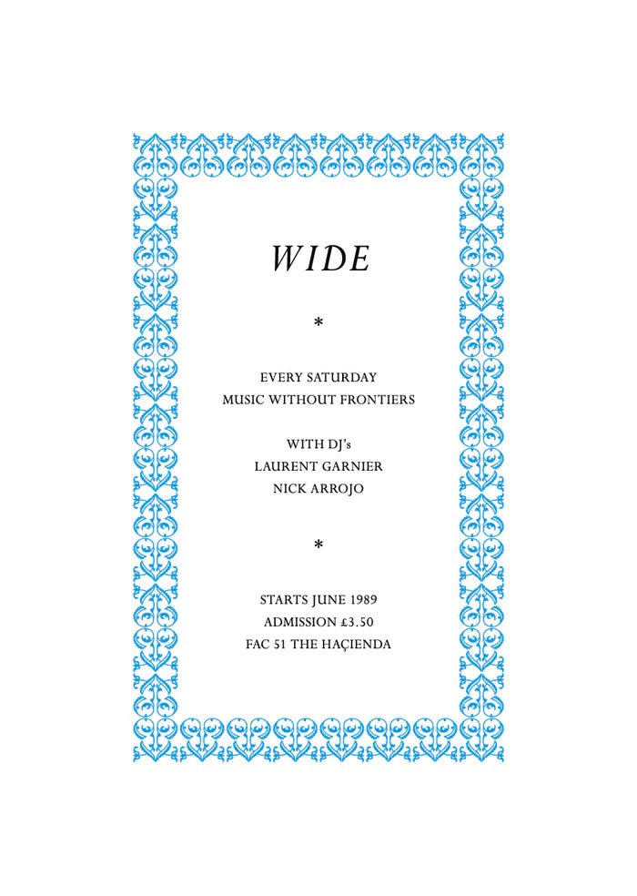 Haçienda Club Nights 'Wide' A3 Print - Steranko Clothing Manchester