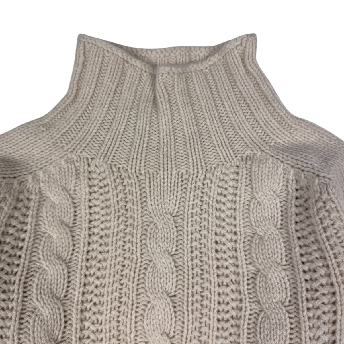 Harley Of Scotland Chunky Cable Turtle Neck Almond - Steranko Clothing Manchester