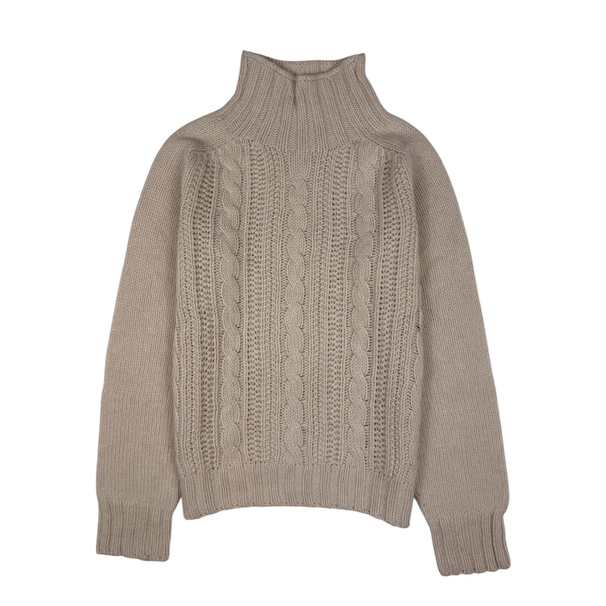 Harley Of Scotland Chunky Cable Turtle Neck Almond - Steranko Clothing Manchester