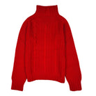 Harley Of Scotland Chunky Cable Turtle Neck Ruby - Steranko Clothing Manchester
