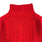 Harley Of Scotland Chunky Cable Turtle Neck Ruby - Steranko Clothing Manchester