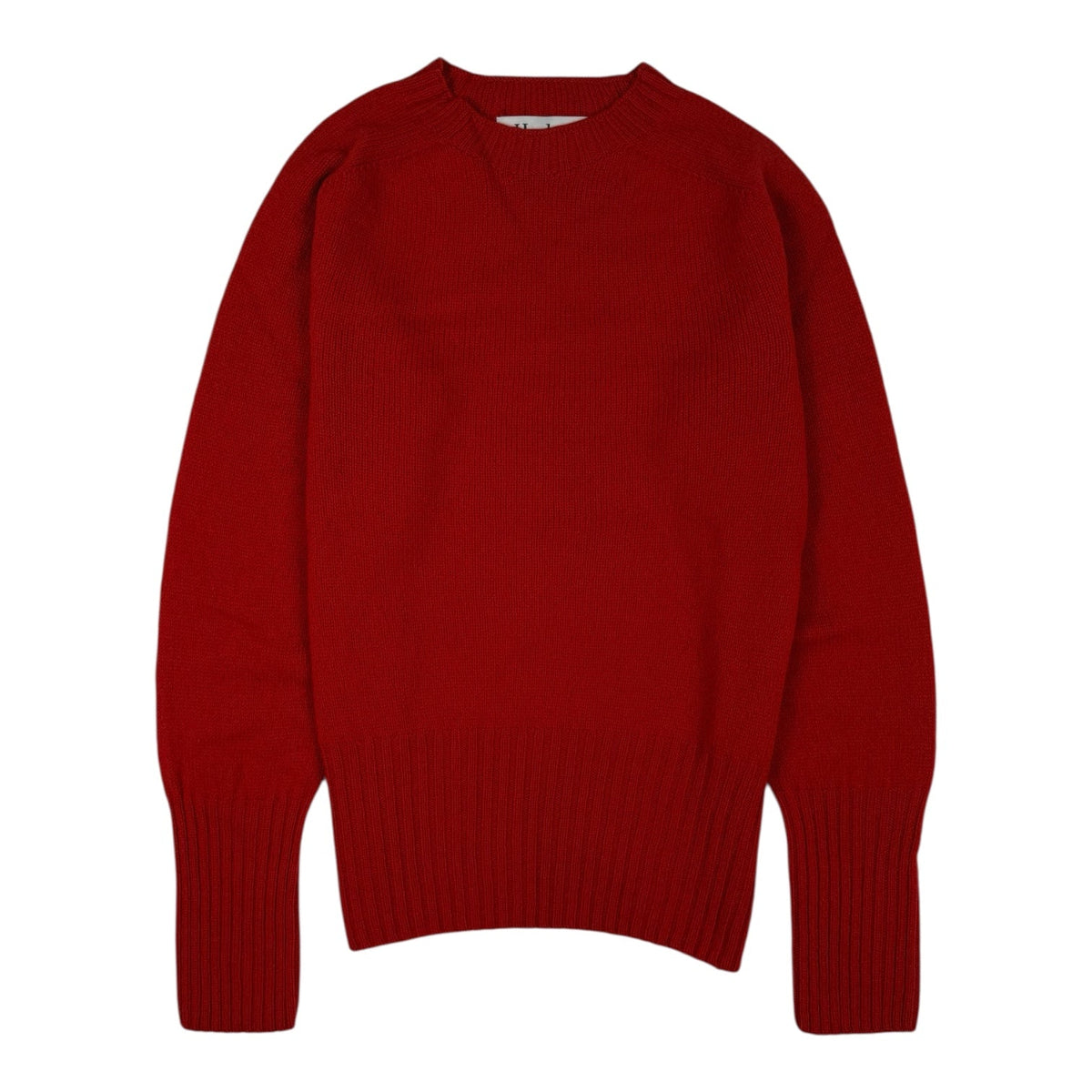 Harley Of Scotland Deep Rib Crew Neck Sweater Poppy - Steranko Clothing Manchester