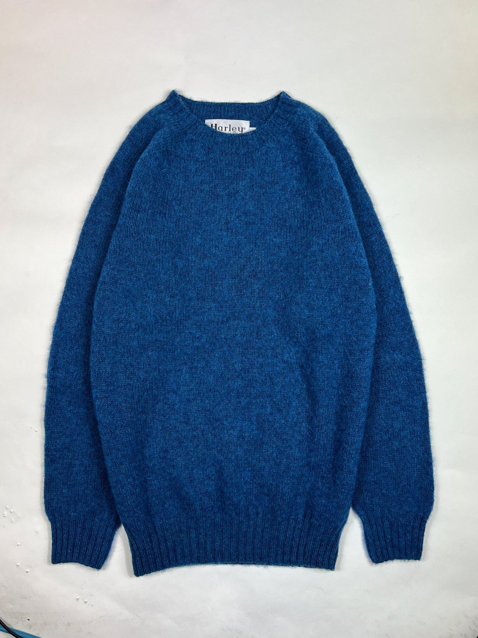 Harley Of Scotland Shaggy Lambswool Jumper Neptune - Steranko Clothing Manchester