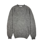 Harley Of Scotland Shaggy Shetland Jumper Mid Grey - Steranko Clothing Manchester