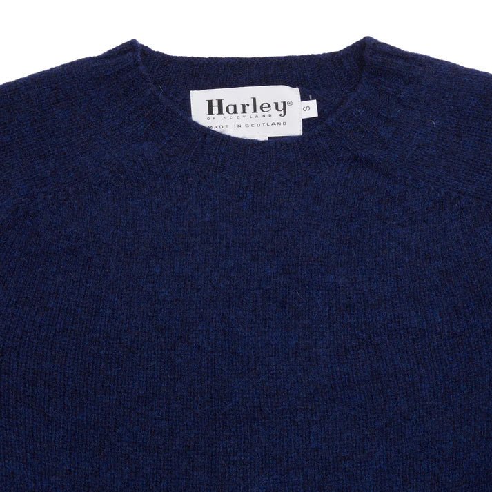 Harley Of Scotland Supersoft Lambswool Jumper Night Sky - Steranko Clothing Manchester