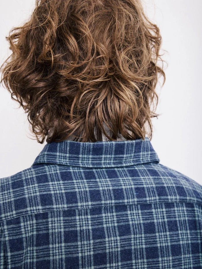 Hartford Paul Shirt Navy & Green - Steranko Clothing Manchester