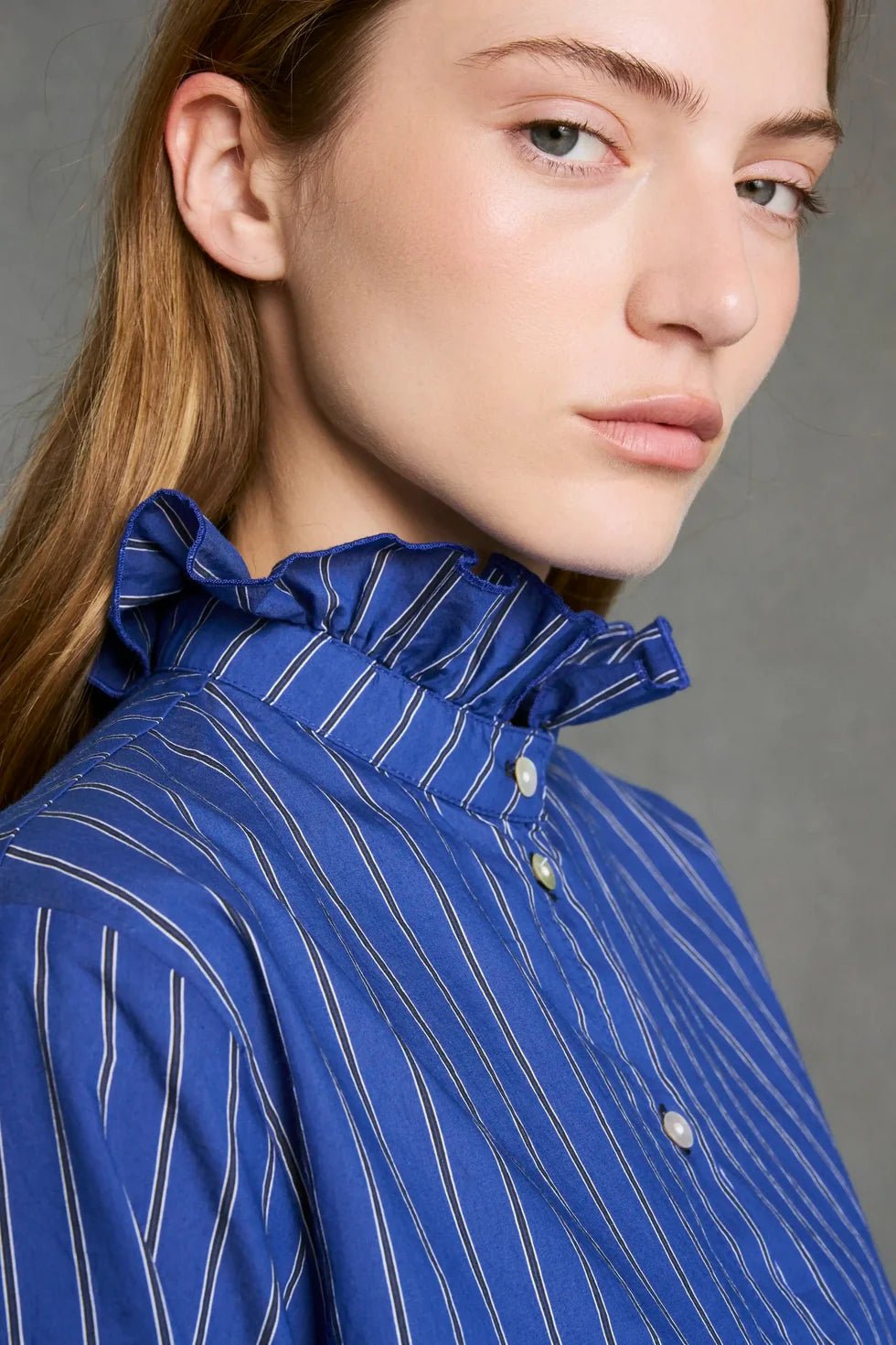 Hod Paris Cleo Shirt Indigo Stripe - Steranko Clothing Manchester