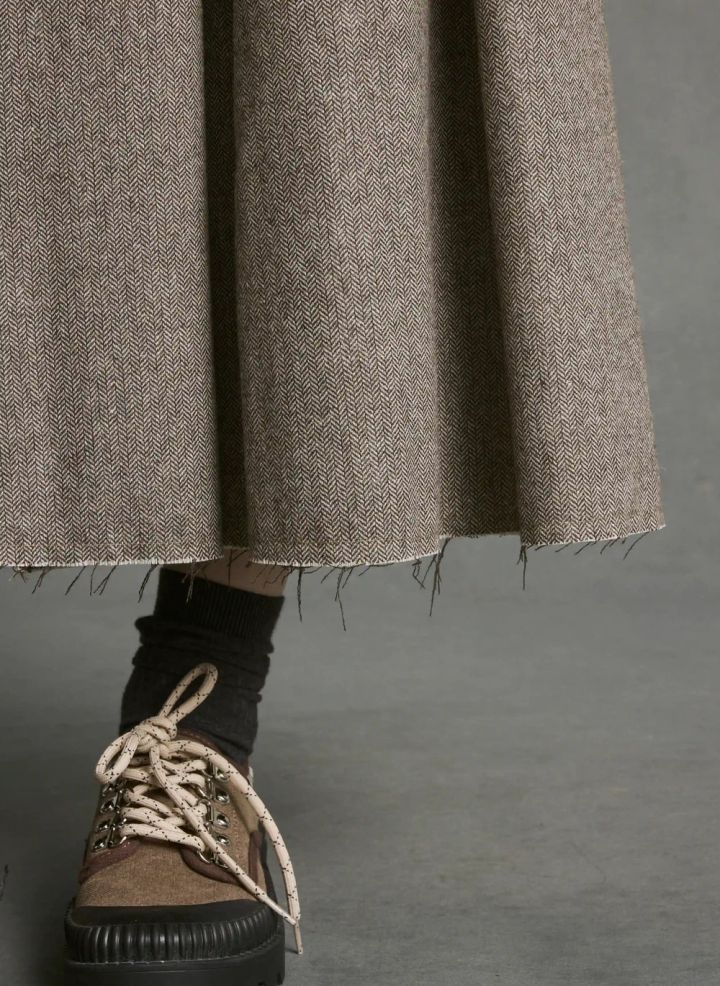 Hod Paris Elisabeth Raw Edge Skirt Barista - Steranko Clothing Manchester