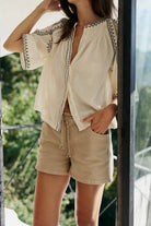 INDI&COLD Bell - Sleeve Shirt Ecru - Steranko Clothing Manchester