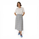 INDI&COLD Cotton Plaid Skirt British Blue - Steranko Clothing Manchester
