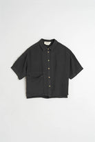 INDI&COLD Crop Linen Shirt Carbon - Steranko Clothing Manchester