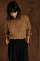 INDI&COLD Decorative Alpaca Sweater Camel - Steranko Clothing Manchester
